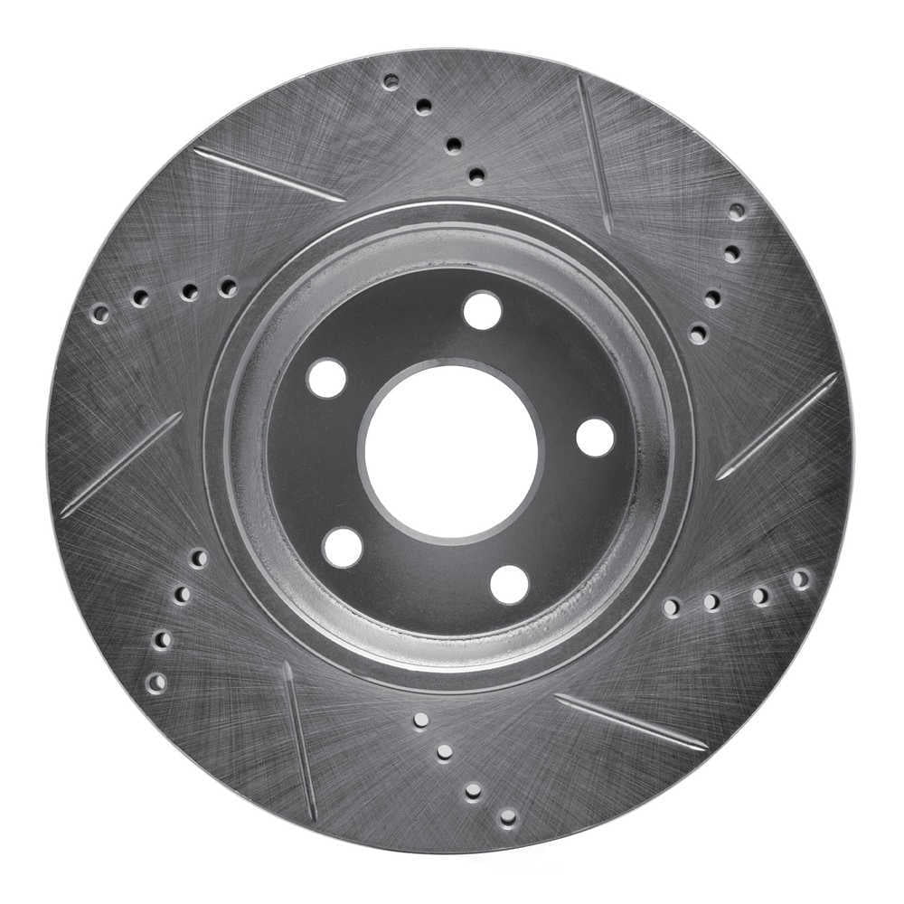 Dynamic Friction Company 631-53003L DFC Brake Rotor - Drilled And Slotted - Silver