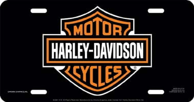 Harley Davidson Logo Silver Laser License Plate made in usa