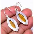 thumbnail image 2 of Yellow Tiger Eye - South Africa Gemstone 925 Silver Plated Earring 1.56" A360, Valentine's Day Gift, Birthday Gift, Beautiful Jewelry For Woman, 2 of 2