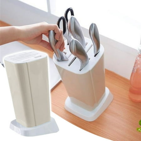 

Kitchen Seven Holes Simple Holder Kitchen Storage Rack Holder Insert Rack Beige