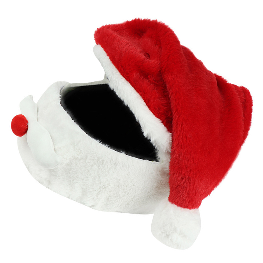 Motorcycle Helmet Christmas Hat Santa Claus Cosplay Costume Hat (No Helmet)