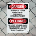 thumbnail image 5 of (2 Pack) Wear Safety Glasses When Operating Bilingual OSHA Danger Sign 18 Inch X 24 Inch Indoor / Outdoor Rust-Free Aluminum Metal Signs for Workplace, Workshop, and Construction Site,, 5 of 8