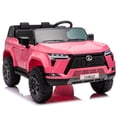 thumbnail image 6 of Ambifirner 24V 2 Seater Ride On Car , 2x80W Powerful Motors, Max 3.73 Mph, Parent Remote, All-Terrain Tires, Ride on Car, 132Lbs Load, Pink, 6 of 10