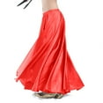 thumbnail image 2 of Sexlip Womens High Waist Shiny Drapey Swing Maxi Skirt Lightweight Breathable Dance Evening Party Outfit Red Free Size, 2 of 4