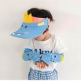 thumbnail image 4 of pitrice Children Summer Hat with Sleeves Cartoon Sun Protection Cap Set Wide Brim Beach Cap with Sleeves, 4 of 5