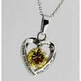 thumbnail image 2 of R.H. Jewelry Mother in Law Heart Stainless Steel With Yellow Crystal Pendant Necklace, 2 of 3