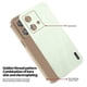 thumbnail image 5 of KADEM Compatible with Motorola Edge 40 Neo 5G Phone Case Electroplating Silk Texture PU + TPU Phone Back Cover, 5 of 5