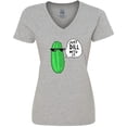 thumbnail image 3 of Inktastic Just Dill with It Chill Dill Pickle in Sunglasses Women's V-Neck T-Shirt, 3 of 5