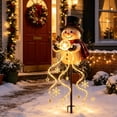 thumbnail image 7 of Snowman Magic Fountain, Flowing Snowflake LED Christmas Garden Light,Solar Power and Outdoor Garden Stake for Christmas Yard Decor, 7 of 7