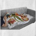 thumbnail image 6 of Peach Soft Flannel Fleece Blanket, Artwork with Natural Inspiration Delicious Nectarines for a Healthy Diet Theme, Cozy Plush for Indoor and Outdoor Use, 70" x 90", Orange Red Green, by Ambesonne, 6 of 6