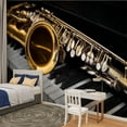 thumbnail image 2 of Peel and Stick Wallpaper Waterproof Fragment saxophone Wall Mural Decor Self Adhesive and Removable 100in x 144in, 2 of 8