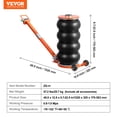 thumbnail image 6 of VEVOR Air Jack, 6 Ton/13000 lbs, 2-5 S Pneumatic Lifting Jack with Heightened Column & Adjustable Handle, Easy-to-Lift & Space-Saving Jack with Thick Rubber Pad, 6 of 9