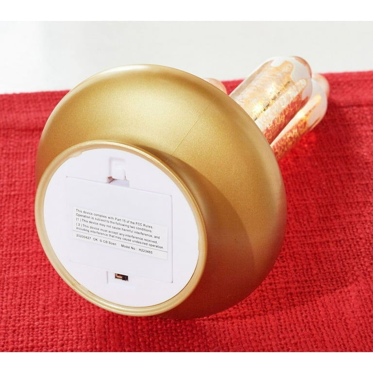 Glittered Illuminated Mercury Glass Candle Trio by Valerie in