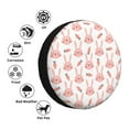 thumbnail image 4 of Salouo Rabbit Is And Carrots Print Spare Tire Cover 14-17 inch Spare Tire Protector Universal Tough Tire Wheel Cover for Trailer SUV and Truck-14 inch, 4 of 6