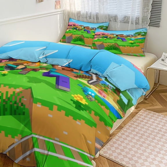 Fortnite Bedding Sets Twin Queen King Size Game Printed Bed Set 3Pcs Duvet Cover Bedroom Decor for Boys Girls Adult Gift 1Comforter 2 Pillowcases