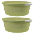 thumbnail image 1 of IFANLANDOR 2Pcs Dish Washing Tub PP Green Square For Family Bathroom Use, 1 of 5