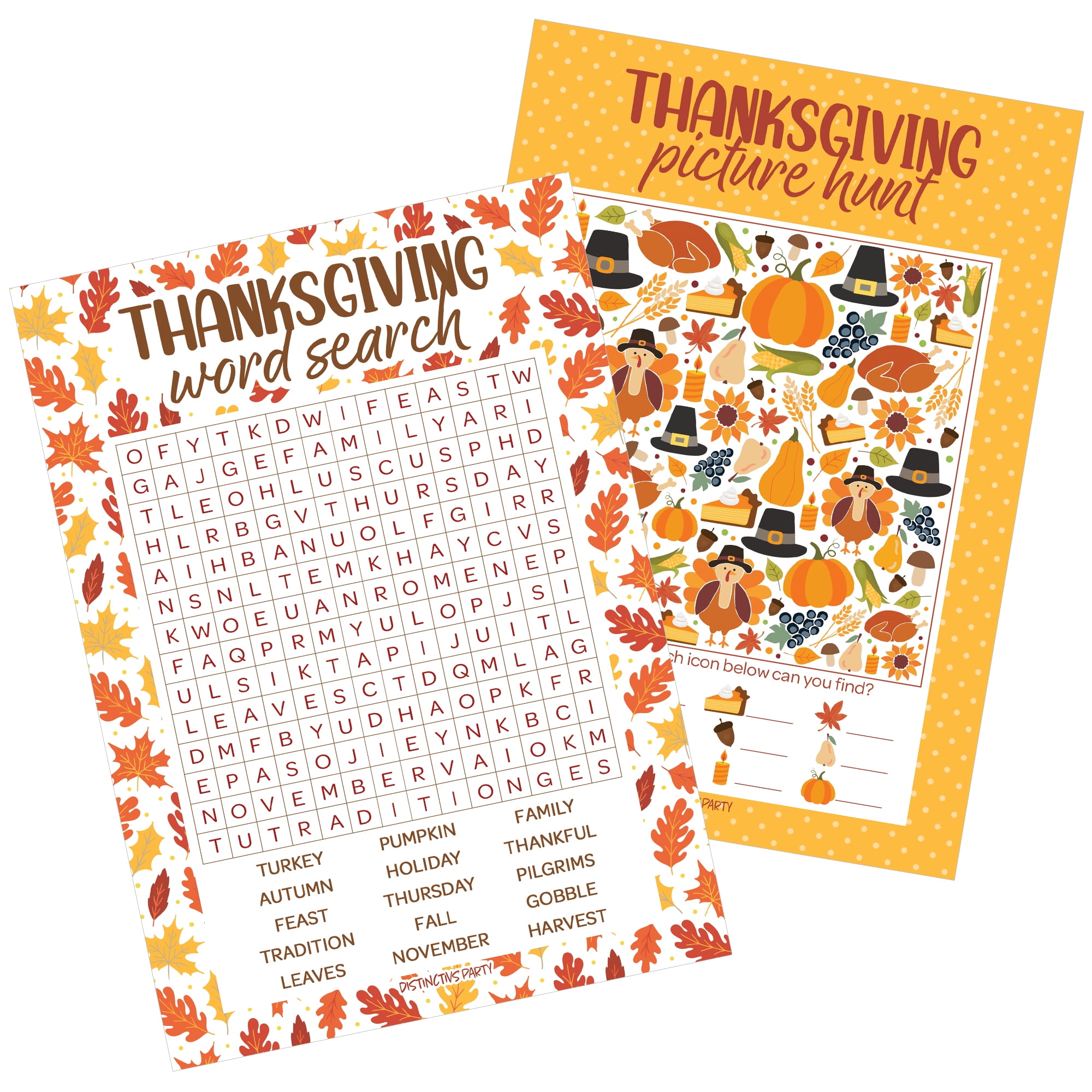 Thanksgiving Word Scramble Game Cards - 25 Pack For Party, Friendsgiving, Family Fun - View #13