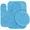 Baby Blue, variant on Home Bathroom Décor 3 piece Set Bath Mat #6 Gold Color U-Shaped Contour Rug, Mat and Toilet Lid Cover With Rubber Backing