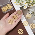 thumbnail image 3 of 12pcs Brass Backplate Washers Golden Flower Shape Flat Washers 1.3 inch Decorative Gasket Classical Furniture Decoration Hardware, 3 of 9