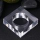thumbnail image 2 of Transparent Napkin Rings Acrylic Square Napkin Rings for Wedding 4Pcs, 2 of 5