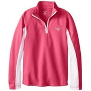 TuffRider Children's Ventilated Technical Long Sleeve Sport Shirt with Mesh, Hot Pink, Medium