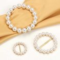 thumbnail image 1 of Viflosae Ladies Fashion Round Scarf And Shirt Clip Button Pearl Corner Knot Button Save 5% on vitamins & supplements, 1 of 4