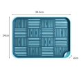 thumbnail image 2 of Drip Tray, Dish Drainer with Drip Tray, Dish Drainer Rack for Dishes, Drip Rack for Kitchen Sink（green and blue）, 2 of 3