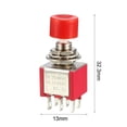 thumbnail image 2 of Unique Bargains 6mm Mounting Hole Red Momentary Push Button Switch DPDT NO-NC2pcs, 2 of 4