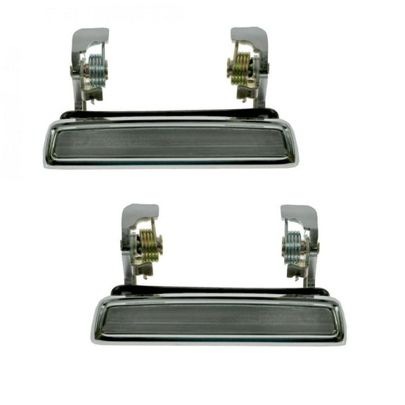 TRQ Chrome Outer Door Handle Pair Set D8BZ5422404A for Mercury Ford Pickup Truck Fits select: 1975-1979 FORD F150, 1973-1979 FORD F250