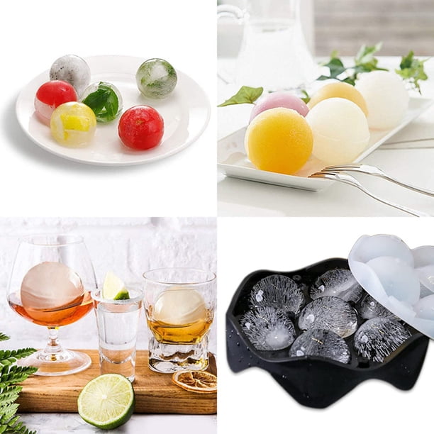 Bandeja para hacer bolas de cubitos de hielo con 7 cavidades para whisky de cóctel (negro) Ndcxsfigh Nuevos Originales