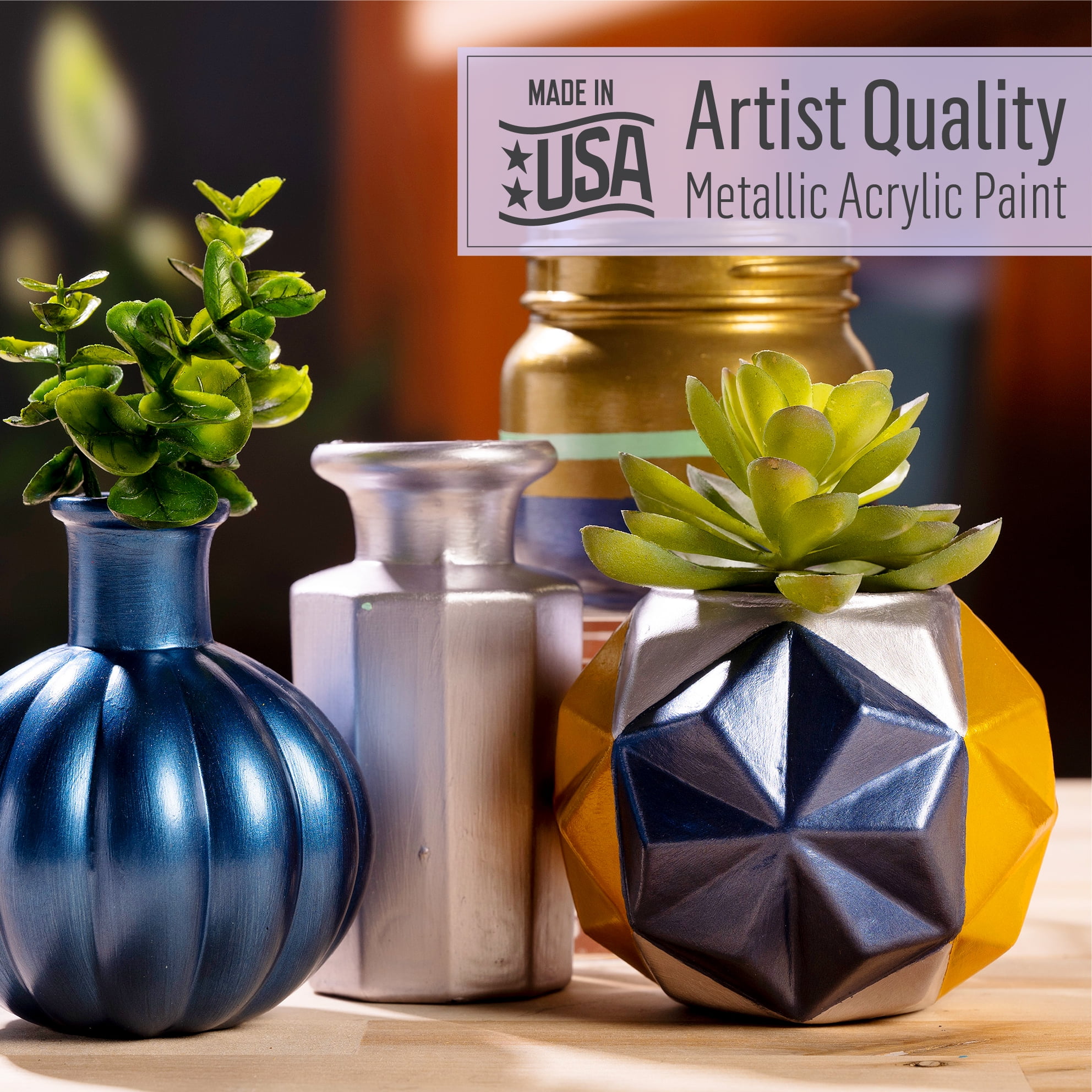 Shop Plaid FolkArt ® Multi-Surface Metallic Acrylic Paints - Rose Gold, 2  oz. - 6304 - 6304