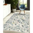 thumbnail image 4 of Geometric Decorative Rug, Abstract Diagonal Striped Look Rounds and Ovals on Backdrop Art, Quality Carpet for Bedroom Dorm and Living Room, 6 Sizes, Blue Grey, by Ambesonne, 4 of 4