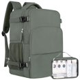 thumbnail image 1 of Mochila Sinaliy Personal Item impermeable para portátil de 16 pulgadas, color verde militar, 1 of 8