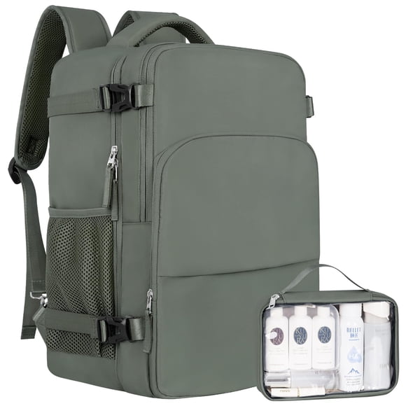 Mochila Sinaliy Personal Item impermeable para portátil de 16 pulgadas, color verde militar
