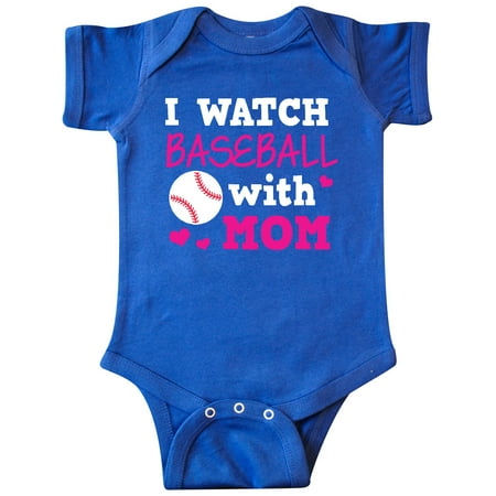 

Inktastic I Watch Baseball with My Mom Gift Baby Boy or Baby Girl Bodysuit