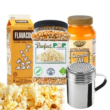 Perfectware Movie Night Popcorn Set (Popcorn Kernels, Salt, Oil and Shaker)