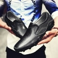 thumbnail image 3 of Men's Casual Loafers Slip On Leather Shoes Lightweight Driving Shoes Moccasins Classic Penny Loafer Flats Boat Shoes, 3 of 10