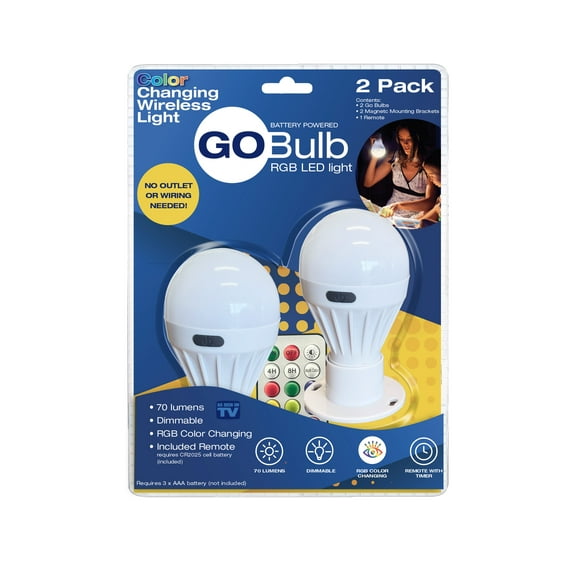 Go Bulb Battery Powered Wireless Bulb - 2 pack