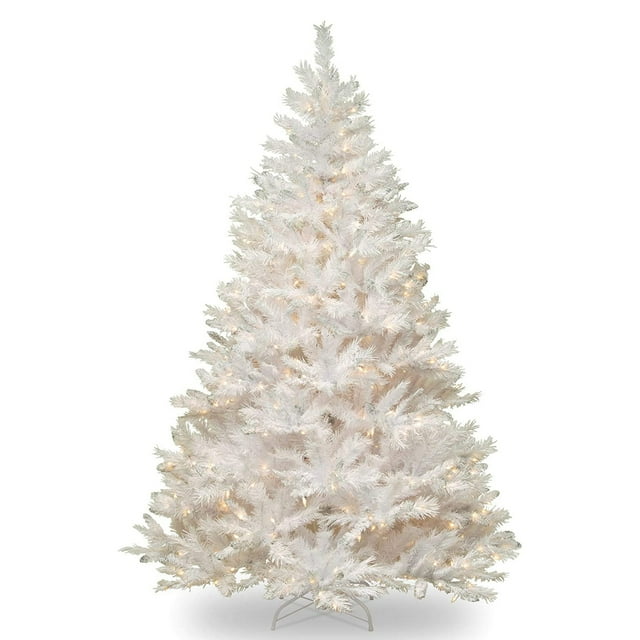 National Tree Company Winchester Pine Arbre de Noël Blanc et Argenté de 7 Pieds
