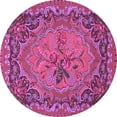 thumbnail image 1 of Ahgly Company Indoor Round Medallion Purple French Area Rugs, 5' Round, 1 of 4