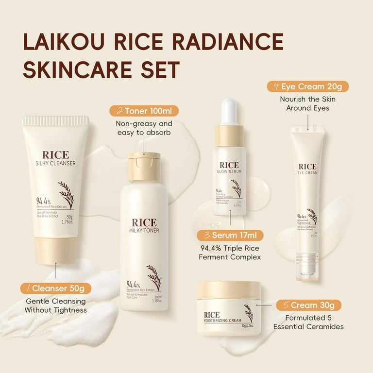 Beauty Products for Women, Rice Five Piece Moisturizing Cream