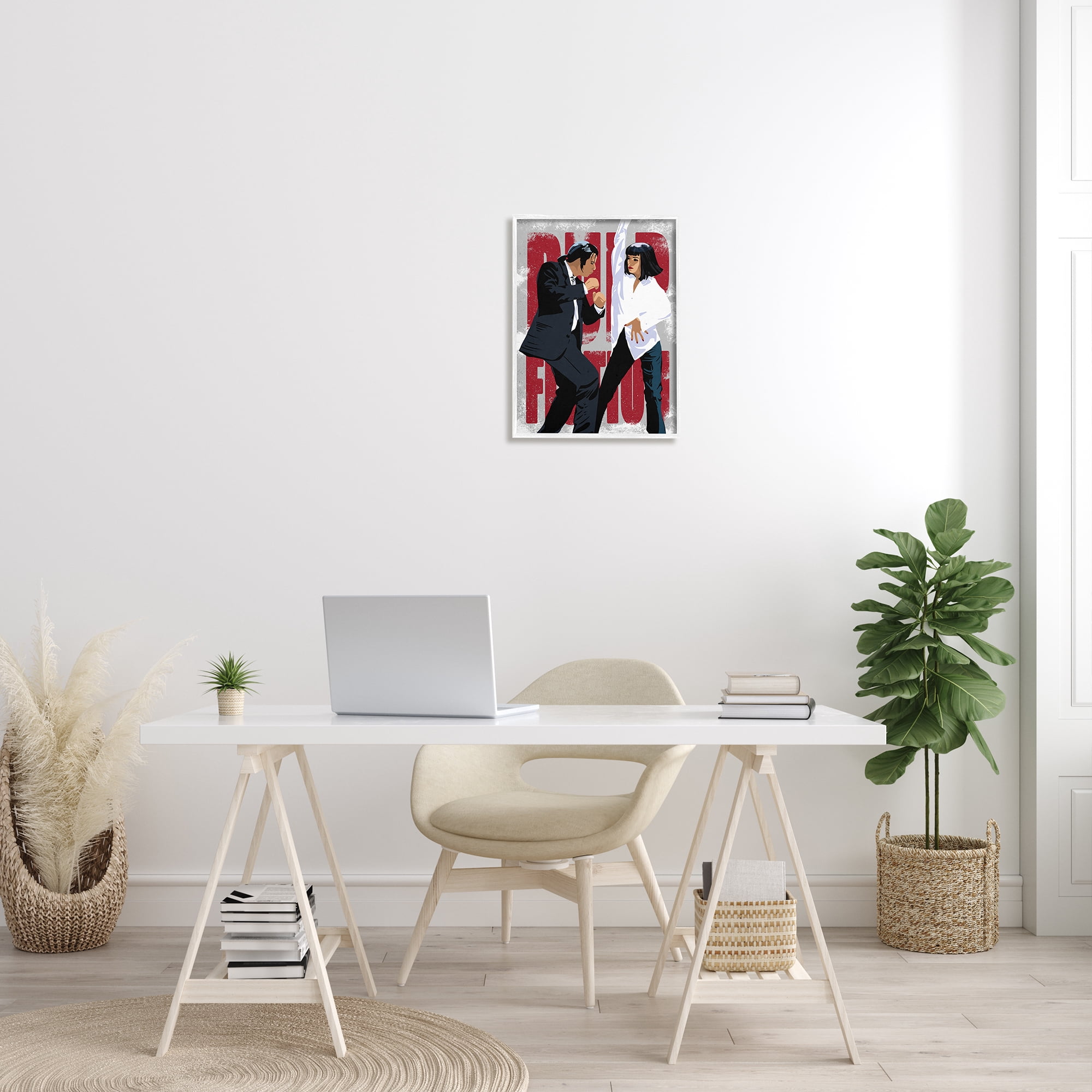 Stupell Industries Iconic Dancing Movie Scene Famous Actors Red Title, 16 x 20, Designed by Ros Ruseva