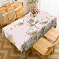 thumbnail image 2 of Easter Tablecloth 60x84 Inch Rectangle - Pink Plaid Easter Decorations for The Home - Water Resistant Spring Table Cloth Rectangle for Party,Table,Outdoor, 2 of 6