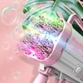 thumbnail image 4 of Máquina eléctrica de burbujas de 64 agujeros con luces sopladores de burbujas de mano juguetes al aire libre para niños ANGGREK  Otros, 4 of 8