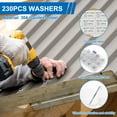 thumbnail image 4 of AEVXKHI 230PCS Stainless Steel Flat Washers for Screws and Bolts, Lightweight Wear Resistant Fender Washers, Stable Heatproof Hardware Washers Set, for Home and Industrial Use, 4 of 10
