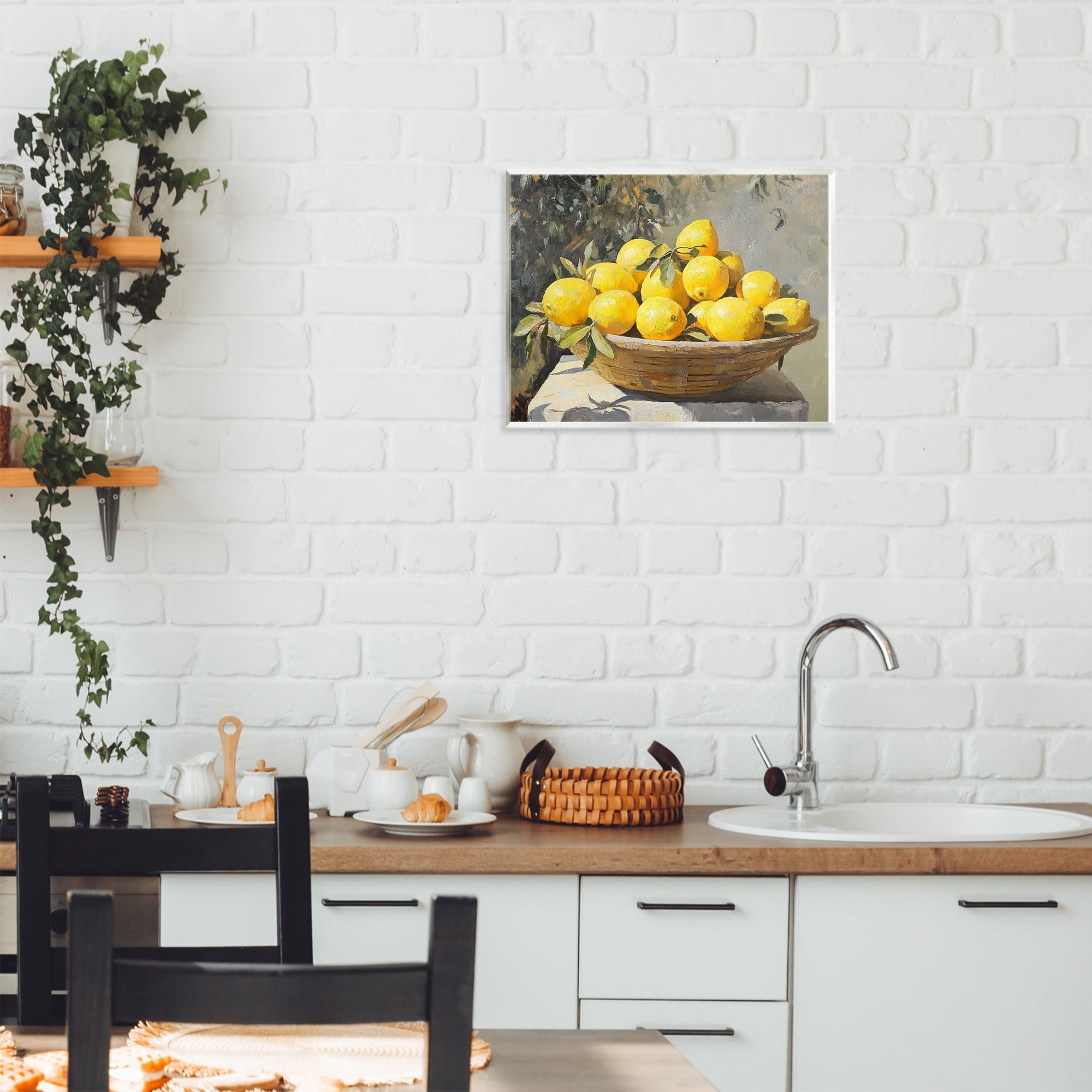 Stupell Industries Basket of Lemons in Sunlight Wall Plaque Art, design by Creative Studio