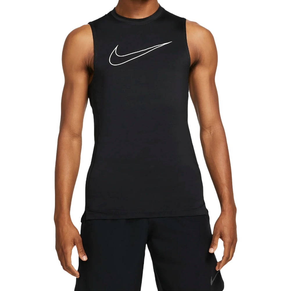 Nike Men's T-Shirt Pro Dri-FIT Tight-Fit Athletic Lightweight Tee, Black, - Walmart.com