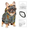 thumbnail image 3 of Fotbe Funny Construction Print Small Dog Sweater Hoodies Pet Grey Hooded Soft Fleece Sweatshirts with Pocket Fall Winter Puppy Cat Sweaters Warm Clothes-Medium, 3 of 7