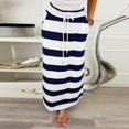 thumbnail image 1 of Womens Fashion Stripe Hight Waist Maxi Long Skirt, 1 of 5