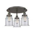 thumbnail image 2 of Innovations Lighting  Canton - 3 Light 18" Flush Mount Oil Rubbed Bronze/Seedy, 2 of 5